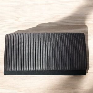 Vintage Ribbed Black Fabric Simple Evening Clutch Wallet Classic Party Holiday